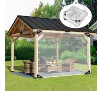 Heavy Du - Telone impermeabile in PVC con occhielli personalizzabile per esterni, per giardino, patio, gazebo e balcone, copertura per piante, 1,8 x 5 m