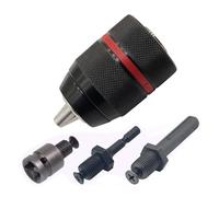 Heavy Duty 1/2-20UNF 13mm Mandrino autoserrante Codolo esagonale/SDS/Presa quadrata Adattatore femmina Strumento hardware professionale (Color : Chuck and Shank Set)