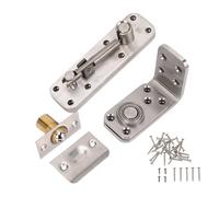 Heavy Duty 180 Degree Concealed Door Pivot Hinge, Stainless Steel Hidden Door Hinge for Wood Aluminum Bookcase Doors 600lbs Load Capacity Adjustable Extension Distance Quiet