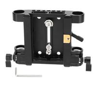 Heavy Duty 19mm Doppio Foro Tubo Morsetto Piastra A Sgancio Rapido Piastra inferiore Scorrevole Per Fotografia Attrezzature Alluminio Fotocamera Morsetto A Sgancio Rapido