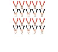 Heavy Duty 50A per clip a coccodrillo, 80 mm ramato per morsetti batteria con forte molla per ricarica e test auto, rosso e nero, confezione da 2 (20 pezzi)