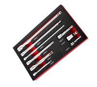 Heavy Duty 9 Pezzi Testa a Sfera Socket Estensioni Asta 1/4 "3/8" 1/2" Adattatore per Presa di Guida per Riparazione Auto Accessori Strumento Giunto Sfera Estensione Rod Kit