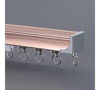 Heavy Duty Aluminum Ceiling Curtain Track System 1 4m Adjustable Double Curtain Rails for Wall or Ceiling Mount Colorful Sliders & Runners for Room Partitions (Purple Gold 120cm)