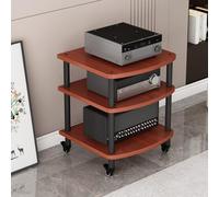 Heavy Duty Audio Component Rack con ruote Regolabile 2/3/4/5 Tier Record Player Stand Noce AV Media Tower per apparecchiature stereo Soluzione di archiviazione audio domestica