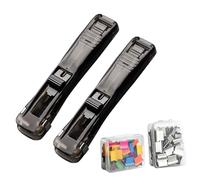 Heavy Duty Binder Stapler, Ergonomic Paper Clamp Tool, 6.10 Inches Document Fastener with Strong Grip, Alloy Steel Binding Clip, Office Supply with Modern Style, Paper Organizer for School Office