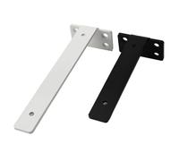 Heavy Duty Cast Iron Shelves Brackets Floating Shelf 4MM Thicked Invisible L For Support Adatto per garage e bagni(12in White)