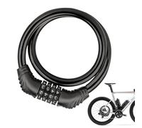 Heavy Duty Combination Bike Lock - Anti-Theft Cable Chain Lock | Bicycle Security Locks with 4-Digit Resettable Code | Weatherproof Steel Alloy for Adult Teens Youth, Commuting School Travel Outdoor