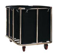 Heavy Duty Commercial Laundry Cart con ruote 11.35 Bushel Rolling Basket rimovibile impermeabile fodera in tela telaio in acciaio inox nero 10 tubi per un facile trasporto