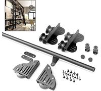 Heavy Duty completo retrattile scala Track System - 3.3 a 6 piedi regolabile estensione rail per tubo tondo biblioteca scale - facile da installare scala portatile hardware kit