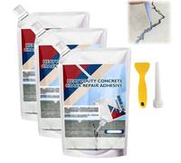 Heavy-Duty Concrete Crack Repair Adhesive, 2025 Upgrade Self Leveling Concrete Crack Filler, Quick-Drying Waterproof Sealing Adhesive, for Home Repairs, Floor Wall Roof Cracks (White*500g,3pcs)