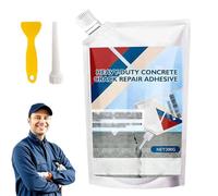 Heavy-Duty Concrete Crack Repair Adhesive, Concrete Sealer Outdoor Waterproof, Quick-Drying Waterproof Sealing Adhesive for Home Repairs, Floor Wall Roof Cracks (Black,200g)