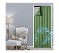 Heavy Duty Coperta insonorizzata Isolata Termica Porta Tenda per e Porte Personalizzabile Verde Argento Efficace Riduzione del Rumore & Efficienza Energetica