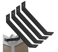 Heavy Duty Corner Bracket - 4 Pieces Posts Beams Connector Brace | 45-Degree Steel Angle Bracket for Shop Display Home Furniture Gate Apartment Garage