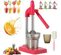 Heavy Duty Countertop Lime Citrus Crush Machine, Small Cast Iron Juicer Hand Press, Stainless Steel Lemon Squeezer, for Oranges Lemons Limes, Easy to Clean & Use (C)