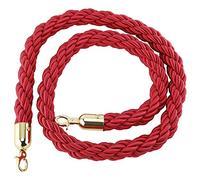 Heavy-Duty Crowd Control Queue Line Barrier,Restaurants Wedding Hemp Twisted Stanchion Rope, for Hotel Celebration, 2 3 5 7 10 Ft Long(Red,2.2m/7ft/86.6in)