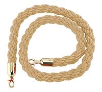 Heavy-Duty Crowd Control Queue Line Barrier,Restaurants Wedding Hemp Twisted Stanchion Rope, for Hotel Celebration, 2 3 5 7 10 Ft Long(Champagne Gold,0.6m/2ft/24inch)