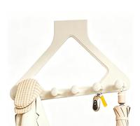 Heavy Duty Door Hooks, Space Saving Over Door Rack, 6 Hook Metal Hanger with No Drill Fit, Rustproof Steel Storage Holder, Modern Slim Design Organizer, Home Closet Bathroom and Daily Uses