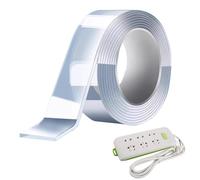 Heavy Duty Double Sided Tape - Transparent Adhesive Mounting Strips, Extra Strong Reusable Wall Tape, Waterproof Bonding High Tack Sticky Roll, Multipurpose Clear Adhesive, Flexible Mount | Ad