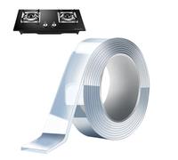 Heavy Duty Double Sided Tape - Transparent Adhesive Mounting Strips, Extra Strong Reusable Wall Tape, Waterproof Bonding High Tack Sticky Roll, Multipurpose Clear Adhesive, Flexible Mount | Ad