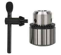 Heavy Duty Drill Chuck 0.6-20mm | High Exactness Steel Chuck with Wrench | Sturdy Drill Chuck for Motorized Tools/Woodworking/Metalworking | 6 Sizes, Heat - Treated Body (1-16mm)