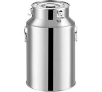 Heavy Duty Farm Milk C con Coperchio Sigillato in Silicone, 304 Addensare Il Latte in Acciaio Inossidabile Trsport Barili Secchio per Vino Secchio Dairy Pot Tote Jug Tea Cister, 42L