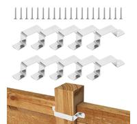 Heavy Duty Fence Panels Clamps, Wood Fence Panel Brackets, Outdoor Post Fixing Clips with Screws, Hardware Support Bracket for Builders Farmers Pergola Repair, 3.15 inches