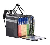 Heavy Duty Food Carrier - Borsa porta pizza isolata in tessuto Oxford, espandibile | zaino regolabile per consegna, pizza calda per il trasporto, conservazione degli alimenti riutilizzabile