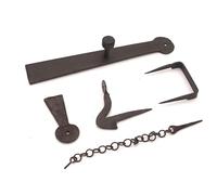 Heavy Duty forgiato a mano in ferro nero cera d'api stile antico Suffolk Latch Gate Ricambi Thumb Latch Lock Lock per porte in legno