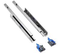 Heavy Duty Full Extension Metal Drawer Sliders, Two-Part Soft-Close Soft-Close Drawer Slides, Concealed Bottom(35cm/13.7in)