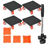 Heavy Duty Furniture Lifter With 4 Pack Moving Wheels, 360° Rotatable Sliders Kit, Artifact Saves Effort, Easy And Safe For Sofas, Couches Refrigerators, Piano, Kitchen Appliances