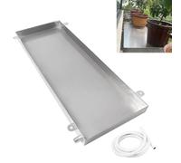 Heavy-Duty Galvanized Steel Drain Pan,Rust-Resistant HVAC Condensate Pan,With Hole Option, air Conditioner Washing Machine Flower Pots Garage Leak Prevention(100 * 10cm(39 * 4in))