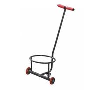Heavy Duty Garbage Cans Transport Wagon Hand Truck & Bucket Cart with Large Wheels for Moving Trash Cans(Black,9 cm)