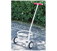 Heavy Duty Garbage Cans Transport Wagon Hand Truck & Bucket Cart with Large Wheels for Moving Trash Cans(Milk,16 cm)