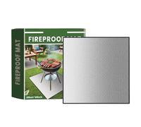 Heavy Duty Grill Pad, Fireproof Cooking Mat, 39.37 Inches Waterproof Sheet with Heat Shield, Bbq Protection Mat for Backyard, Fire-Resistant Cover with Build, Patio Accessory for Grass and Terrace