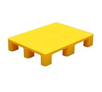 Heavy Duty HDPE Plastic Pallet, Non-Slip, Forklift Entry, Stackable, Weather Resistant for Warehouse Storage & Logistics Transport(Yellow,80x60x14cm/31x23x5.5in)