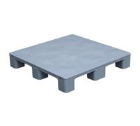 Heavy Duty HDPE Plastic Pallet, Non-Slip, Forklift Entry, Stackable, Weather Resistant for Warehouse Storage & Logistics Transport(Gray,80x80x13cm/31x31x5.1in)