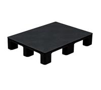 Heavy Duty HDPE Plastic Pallet, Non-Slip, Forklift Entry, Stackable, Weather Resistant for Warehouse Storage & Logistics Transport(Black,80x60x14cm/31x23x5.5in)