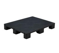 Heavy Duty HDPE Plastic Pallet, Non-Slip, Forklift Entry, Stackable, Weather Resistant for Warehouse Storage & Logistics Transport(Black,100x80x13cm/39x31x5.1in)
