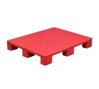 Heavy Duty HDPE Plastic Pallet, Non-Slip, Forklift Entry, Stackable, Weather Resistant for Warehouse Storage & Logistics Transport(Red,100x80x13cm/39x31x5.1in)