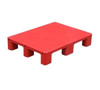 Heavy Duty HDPE Plastic Pallet, Non-Slip, Forklift Entry, Stackable, Weather Resistant for Warehouse Storage & Logistics Transport(Red,80x60x14cm/31x23x5.5in)