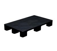 Heavy Duty HDPE Plastic Pallet, Non-Slip, Forklift Entry, Stackable, Weather Resistant for Warehouse Storage & Logistics Transport(Black,100x60x13cm/39x23x5.1in)