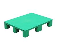 Heavy Duty HDPE Plastic Pallet, Non-Slip, Forklift Entry, Stackable, Weather Resistant for Warehouse Storage & Logistics Transport(Green,80x60x14cm/31x23x5.5in)