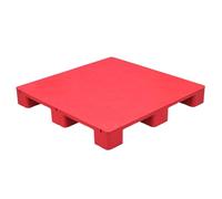 Heavy Duty HDPE Plastic Pallet, Non-Slip, Forklift Entry, Stackable, Weather Resistant for Warehouse Storage & Logistics Transport(Red,100x100cm/39x39in)