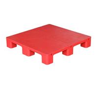 Heavy Duty HDPE Plastic Pallet, Non-Slip, Forklift Entry, Stackable, Weather Resistant for Warehouse Storage & Logistics Transport(Red,80x80x13cm/31x31x5.1in)