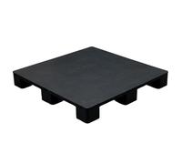 Heavy Duty HDPE Plastic Pallet, Non-Slip, Forklift Entry, Stackable, Weather Resistant for Warehouse Storage & Logistics Transport(Black,100x100cm/39x39in)