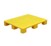 Heavy Duty HDPE Plastic Pallet, Non-Slip, Forklift Entry, Stackable, Weather Resistant for Warehouse Storage & Logistics Transport(Yellow,100x80x13cm/39x31x5.1in)