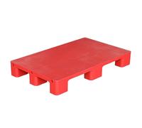 Heavy Duty HDPE Plastic Pallet, Non-Slip, Forklift Entry, Stackable, Weather Resistant for Warehouse Storage & Logistics Transport(Red,100x60x13cm/39x23x5.1in)