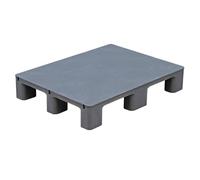 Heavy Duty HDPE Plastic Pallet, Non-Slip, Forklift Entry, Stackable, Weather Resistant for Warehouse Storage & Logistics Transport(Gray,80x60x14cm/31x23x5.5in)