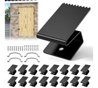 Heavy Duty Hurricane Panel Clips per 1 Oltre 2 compensato spesso - Acciaio al carbonio con rivestimento nero 16 clip 4 maniglie Kit di protezione contro le intemperie per funzioni commerciali