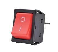 Heavy Duty KCD4-201 Rocker Switch No Light 30A 250VAC ON OFF DPDT Double Pole Single Throw Green Yellow Black 1Pcs(Red Actuator,30A 250VAC)